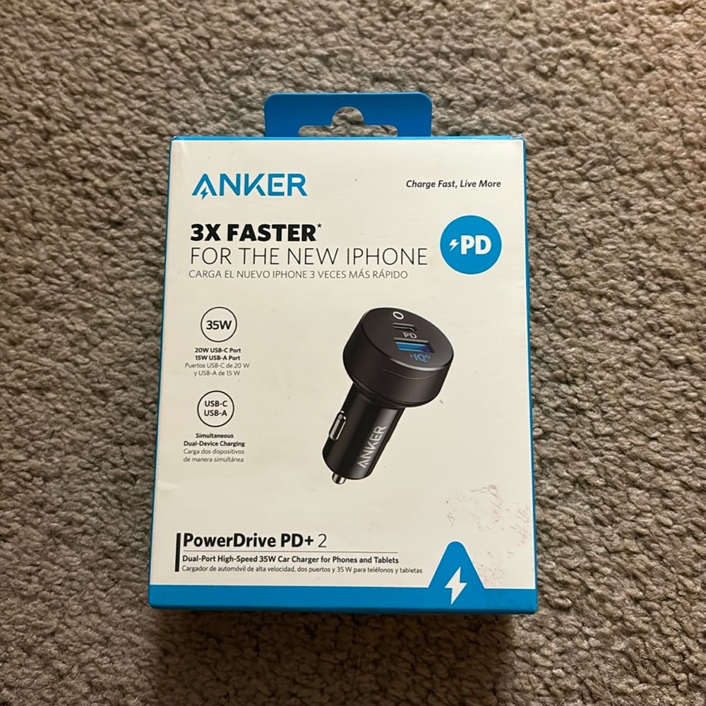Anker PowerDrive PD + 2 Car Charger for Phone and Tablet